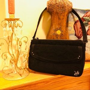 Vera Bradley👛BLACK QUILTED designed SATCHEL PURSE (Smoke Free Home)